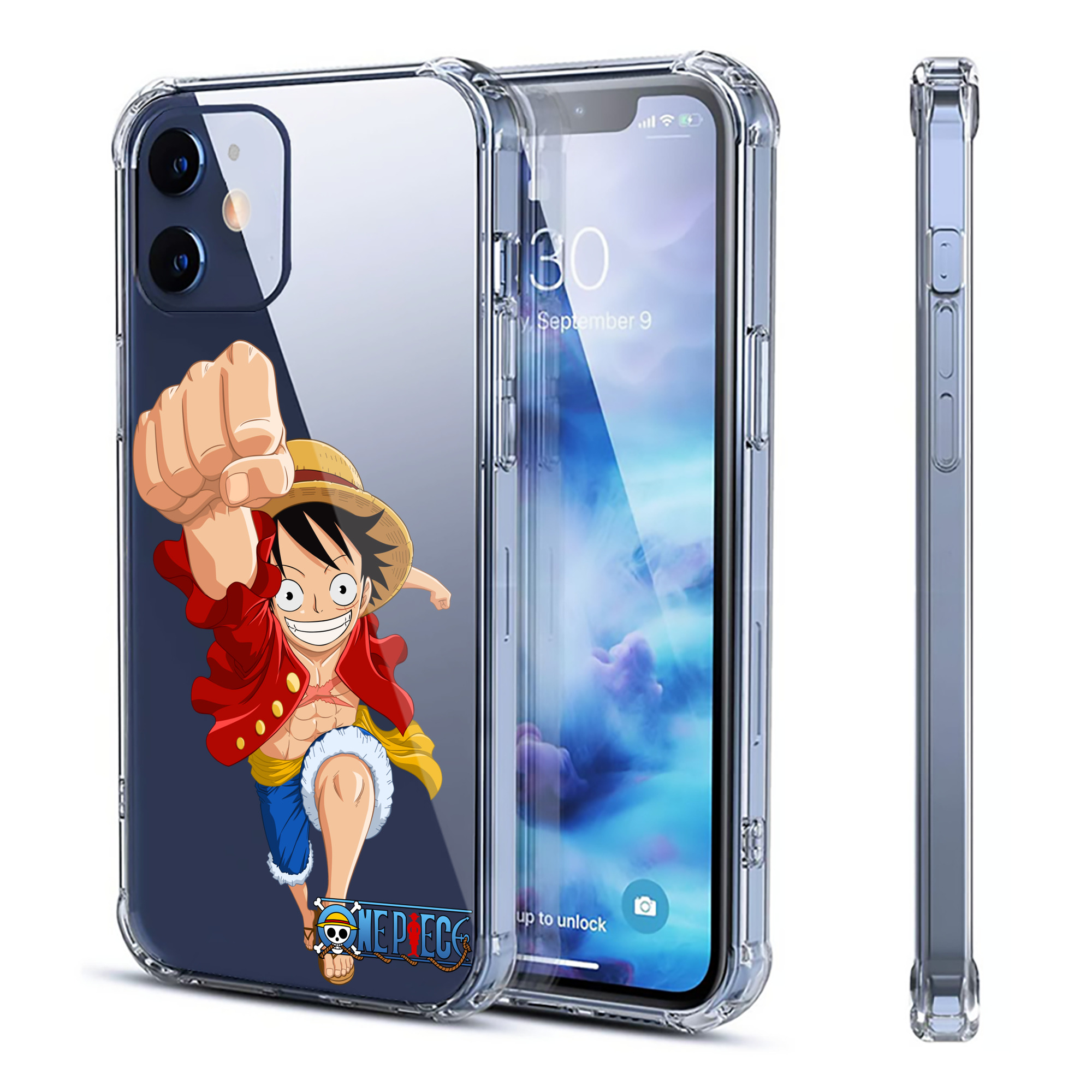 （画像用） ワンピース モンキー・D・ルフィ ONE PIECE Monkey D. Luffy 【iPhone 12シリーズ対応】透明スマホケース（クリアソフトケース）